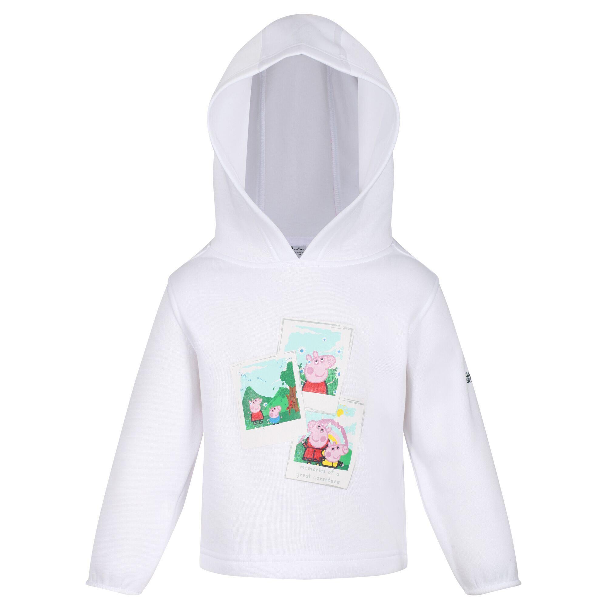 PEPPA PIG Kinder/Kinderfoto Hoodie (Wit)