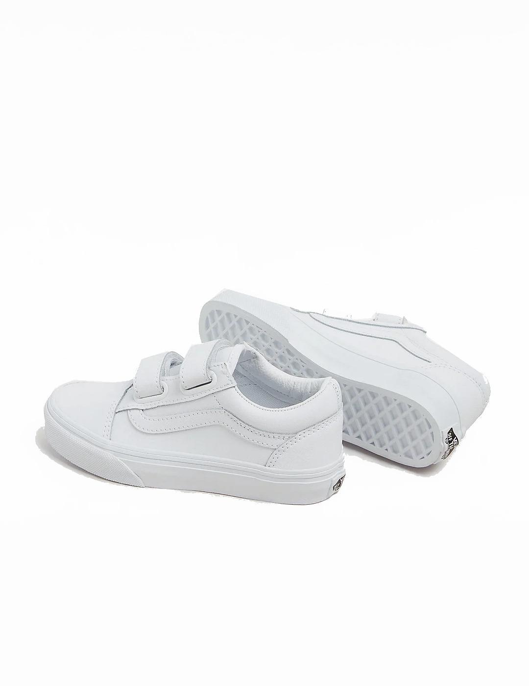 Zapatillas Vans Old skool tumble mono  Blanco 3/4
