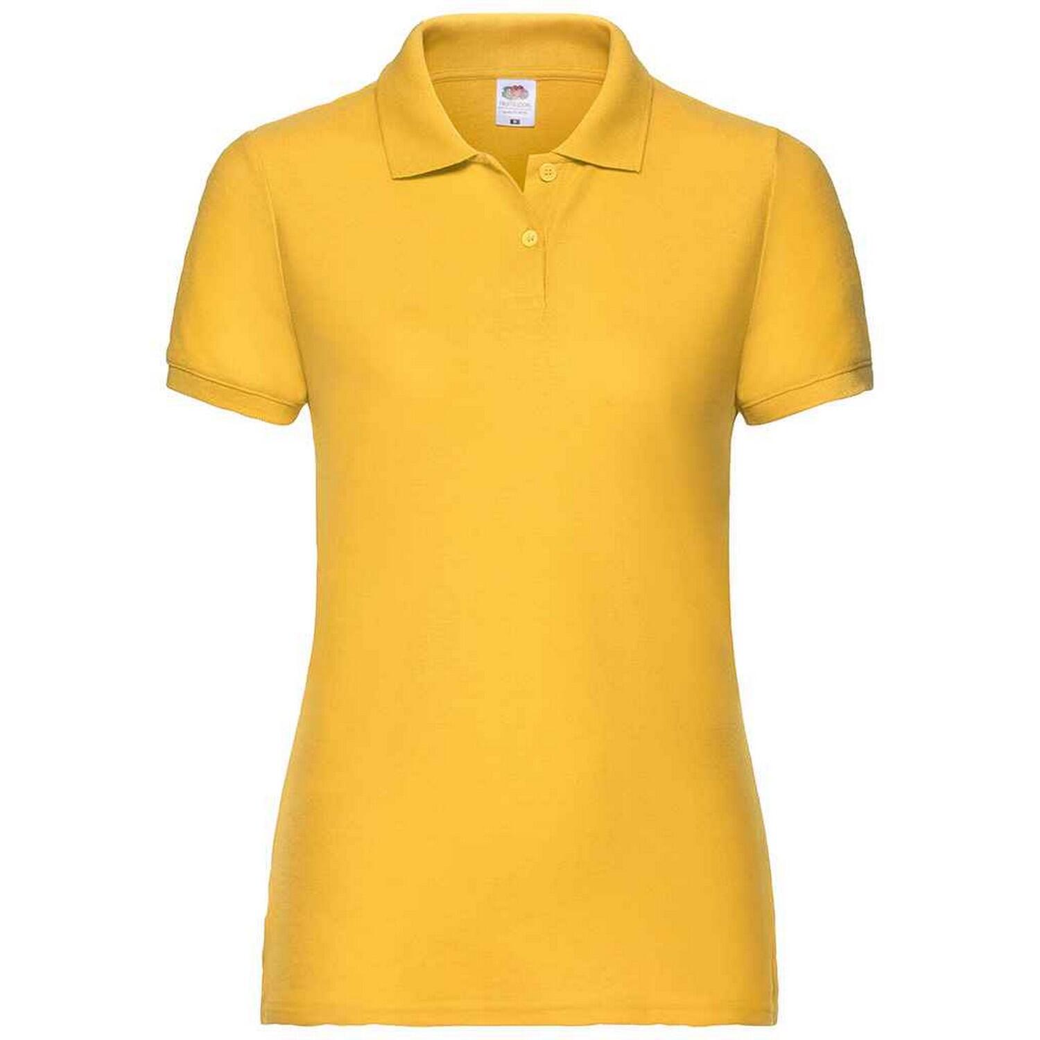FRUIT OF THE LOOM Womens/Ladies Lady Fit Piqué Polo Shirt (Sunflower)