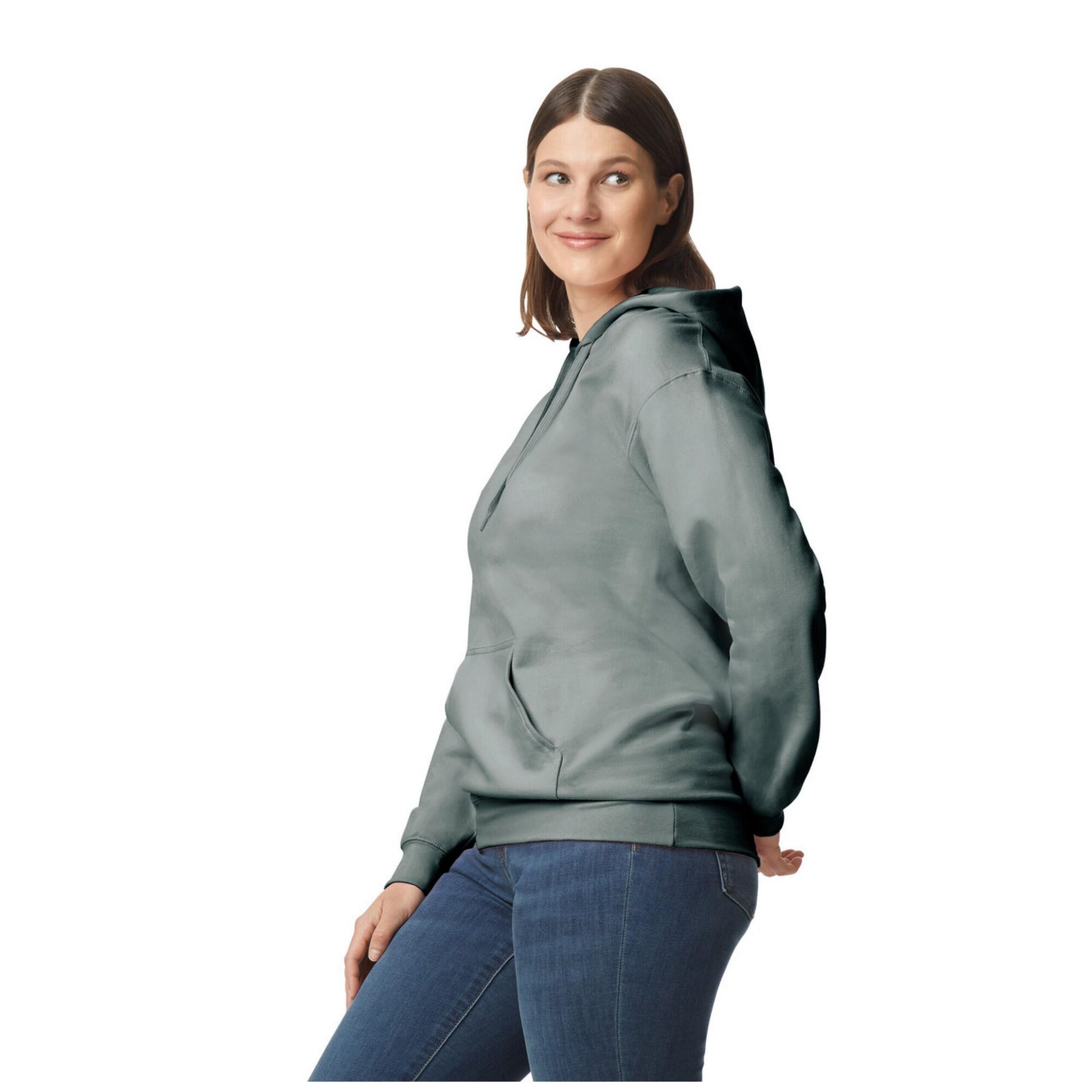 Mens Softstyle Heather Midweight Hoodie (Dark Heather) 3/3