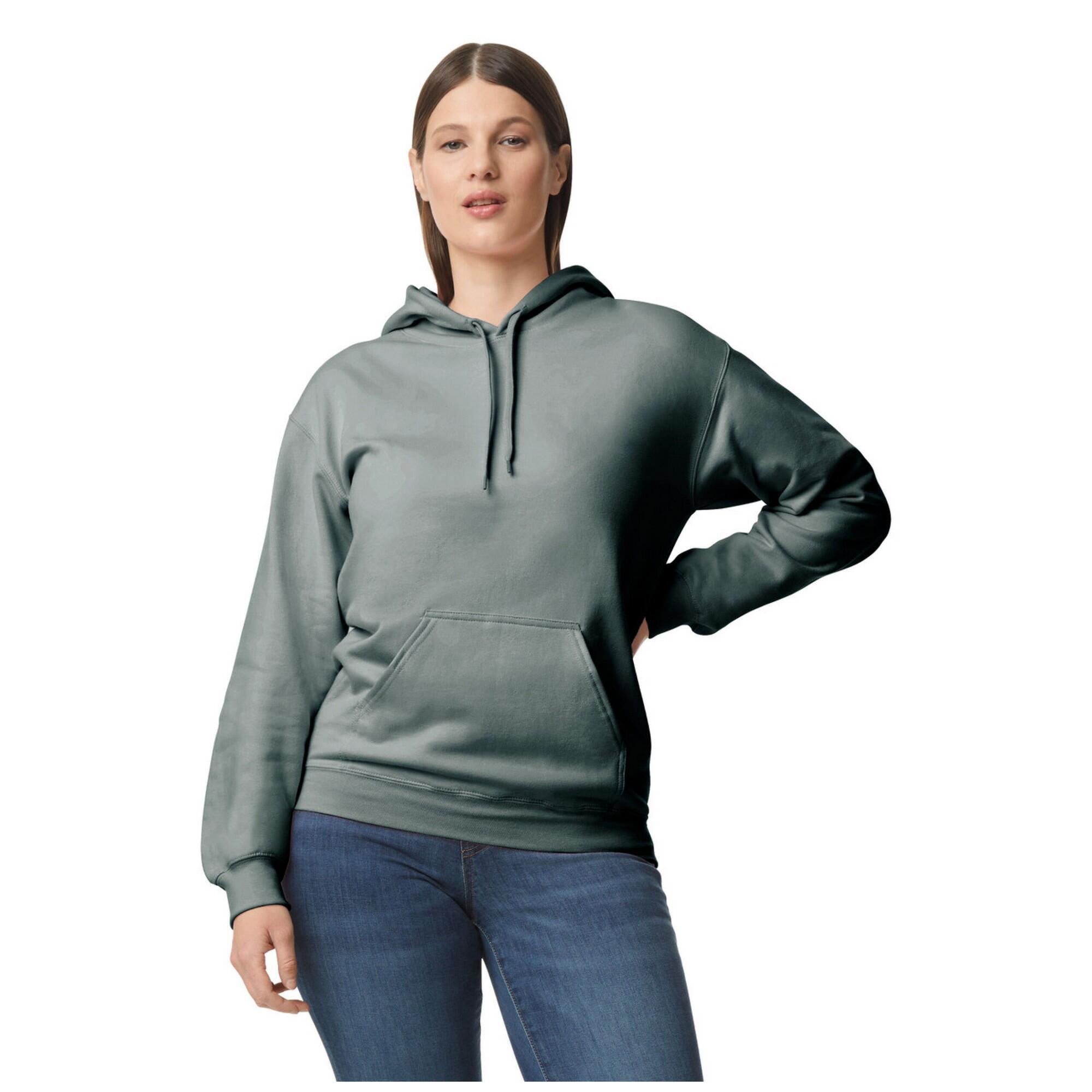Mens Softstyle Heather Midweight Hoodie (Dark Heather) 1/3