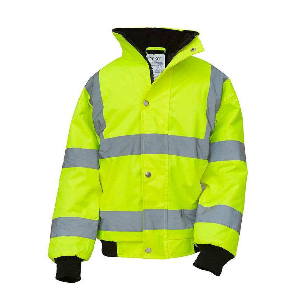 Childrens/Kids HiVis Bomber Jacket (Yellow) 1/1