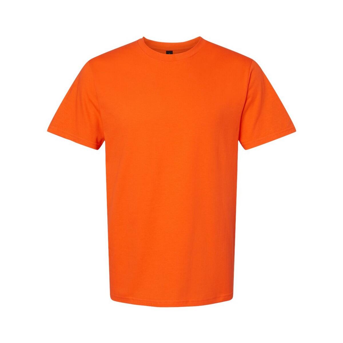 GILDAN Unisex Adult Softstyle Midweight TShirt (Orange)