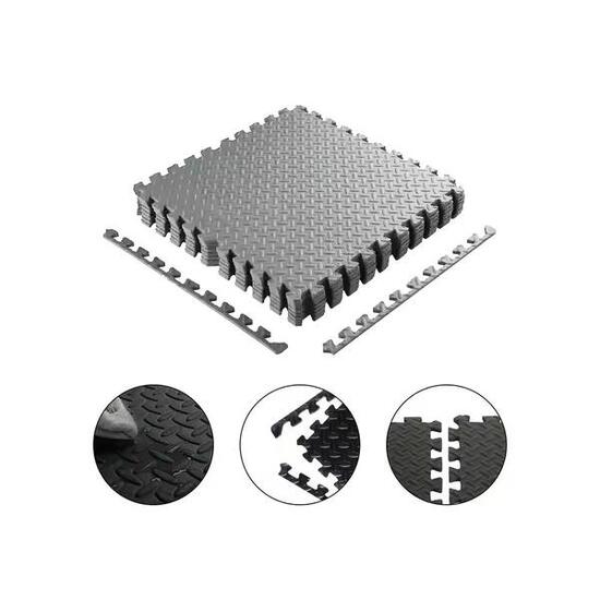 Tappetino puzzle Fitness - 4 pezzi - 120 x 120 cm - Grigio