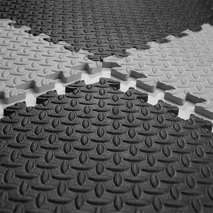 Tapis puzzle Fitness - Tapis de sol - 4 pièces - 120 x 120 cm - Noir 3/7