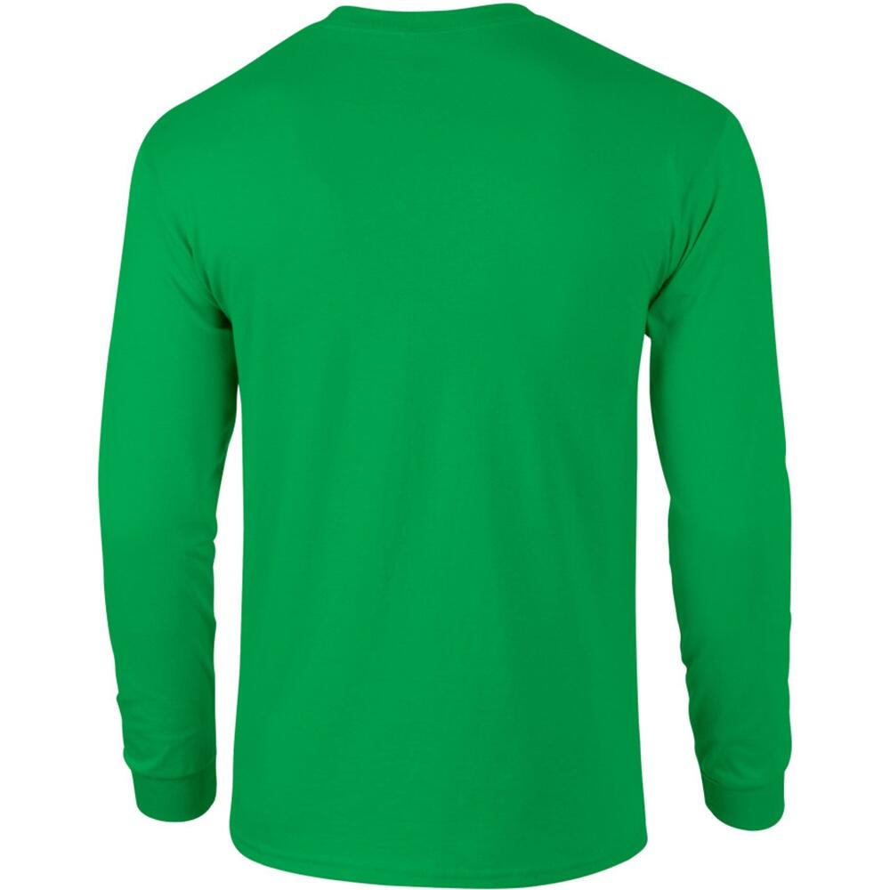 Maglia Manica Lunga 100% Cotone Uomo Gildan Verde Irlandese 2/2