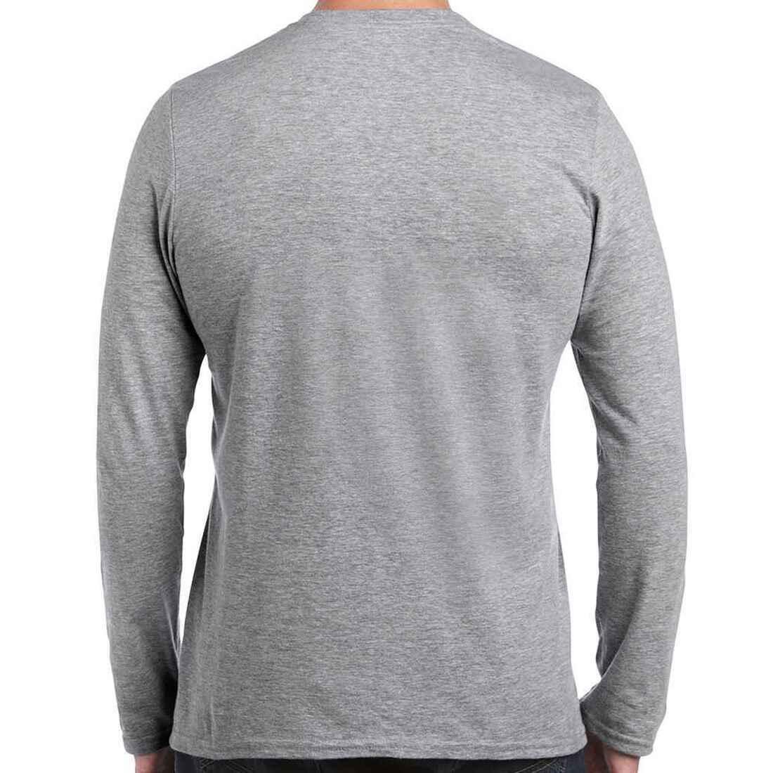 Tshirt Uni Manches Longues SOFTSTYLE Adulte (Gris Chiné) 2/2
