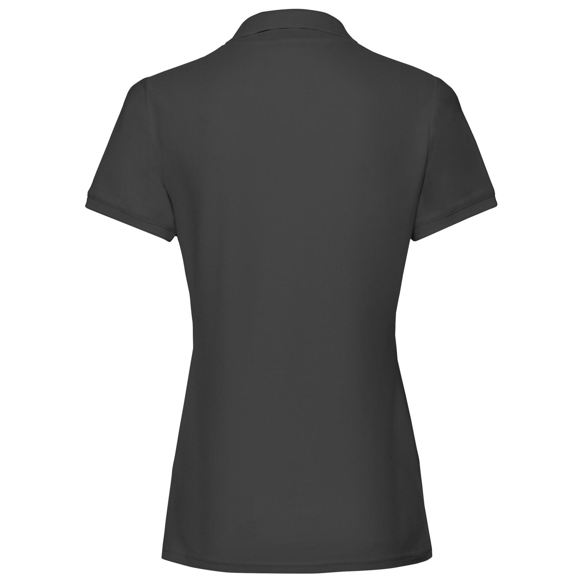 Womens/Ladies Premium Polo Shirt (Black) 2/3