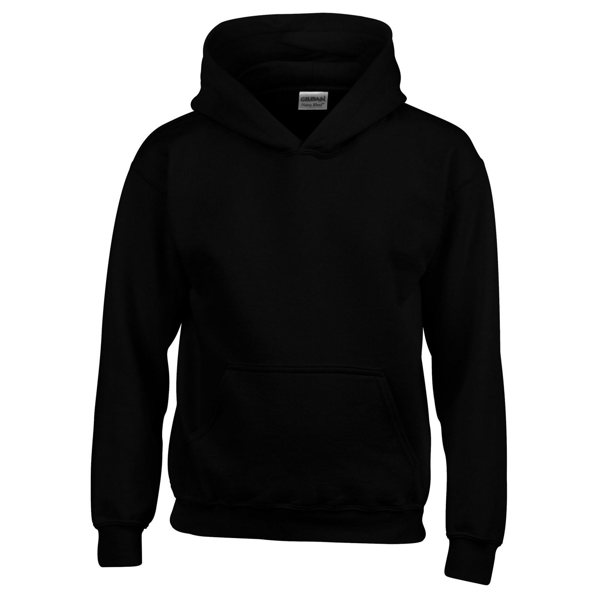 GILDAN Childrens/Kids Heavy Blend Hoodie (Black)