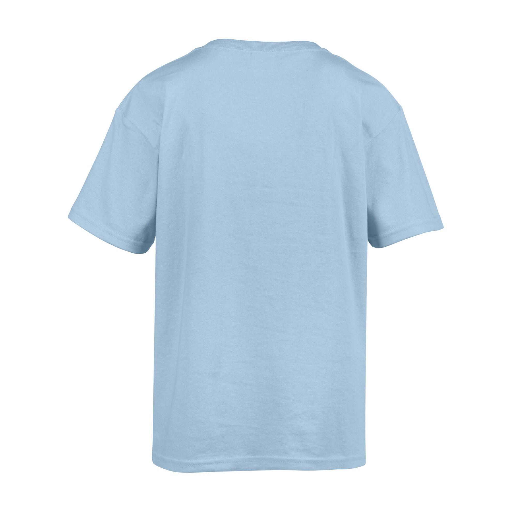 Childens/Kids SoftStyle Ringspun TShirt (Light Blue) 2/3