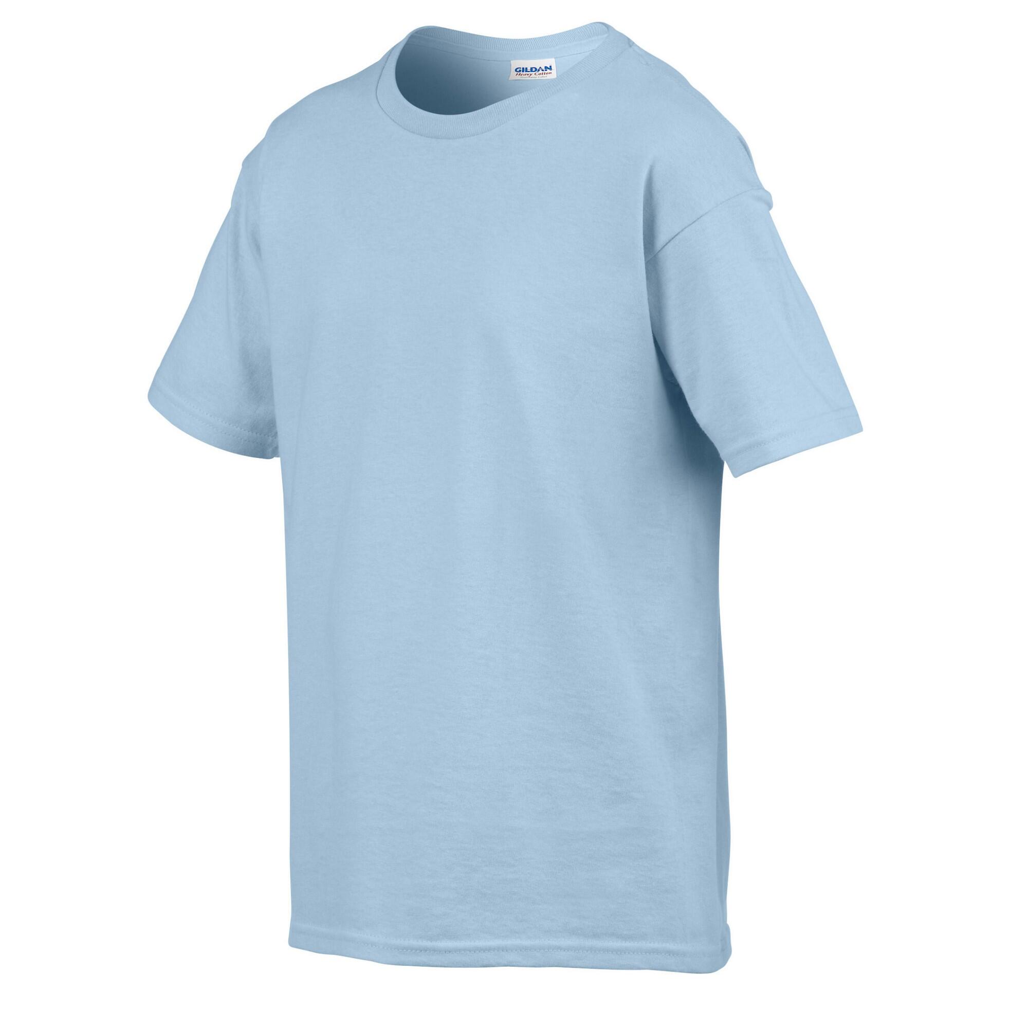 Childens/Kids SoftStyle Ringspun TShirt (Light Blue) 3/3