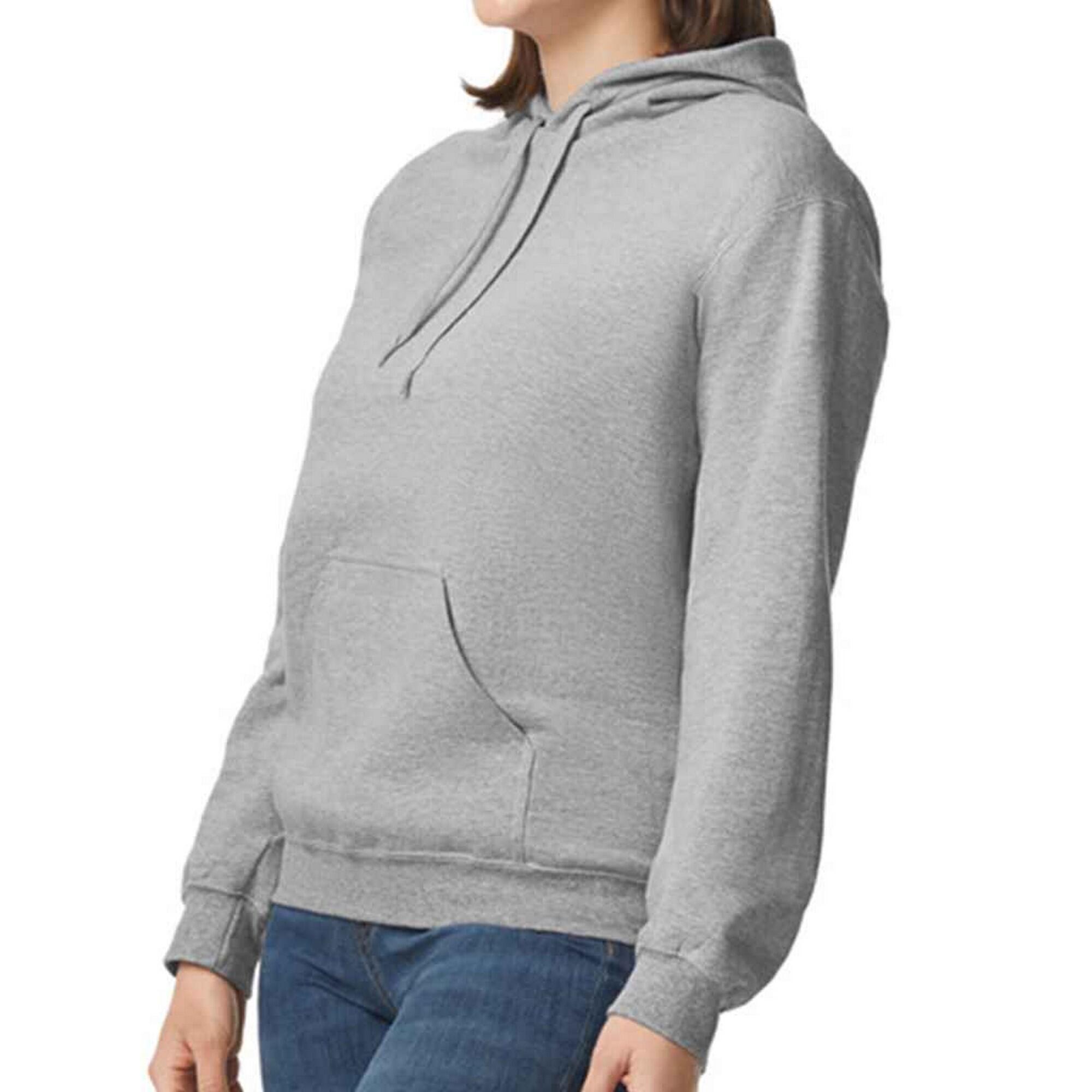Felpa Con Cappuccio Uomo Gildan Softstyle Grigio Freddo 3/3