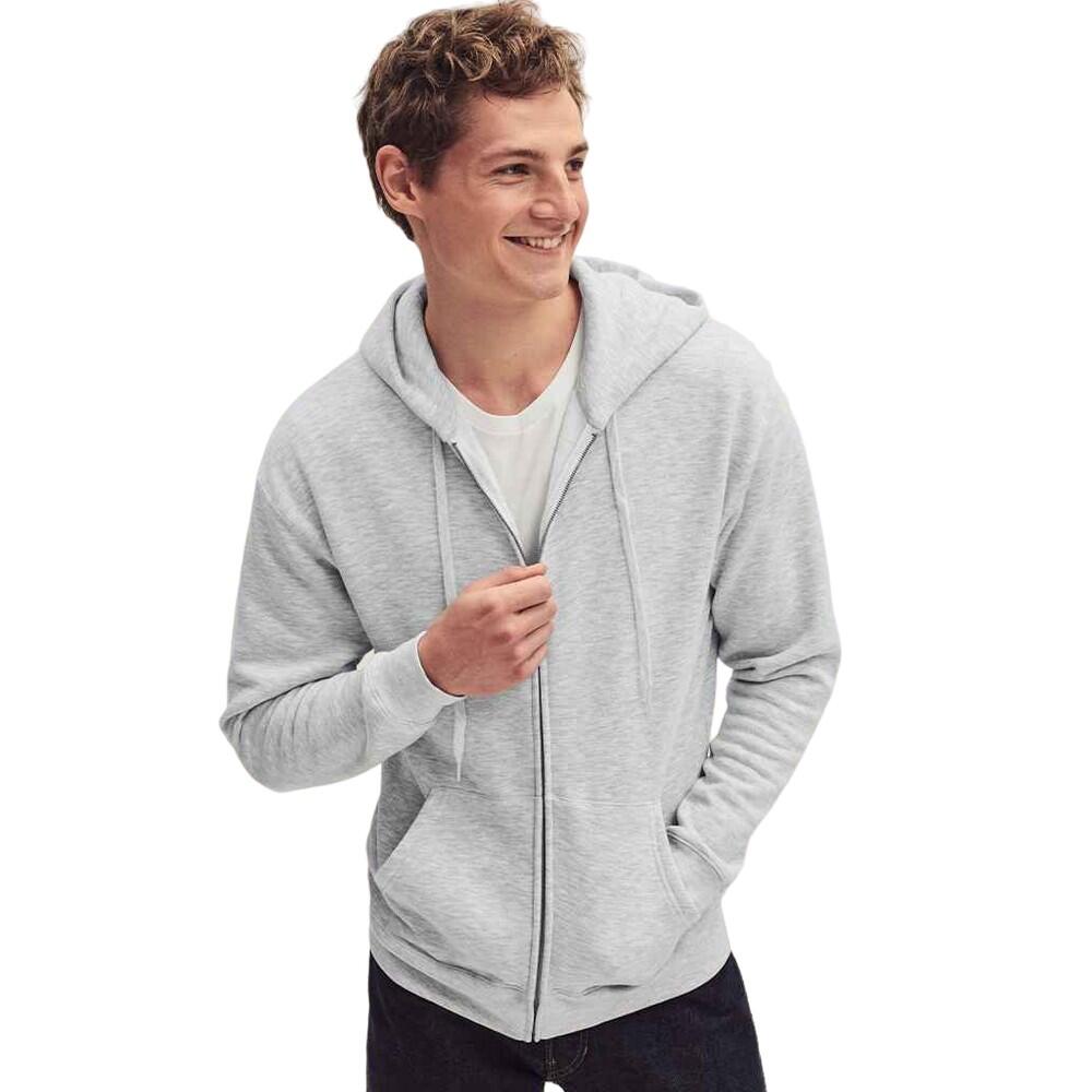 Veste À Capuche PREMIUM Adulte (Gris Chiné) 3/3