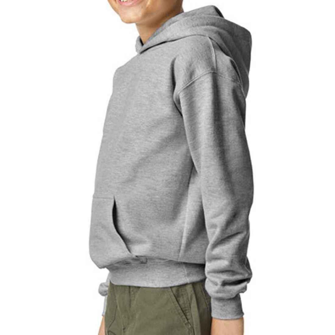Kapuzenpullover Fleece für Kinder Grau 3/3