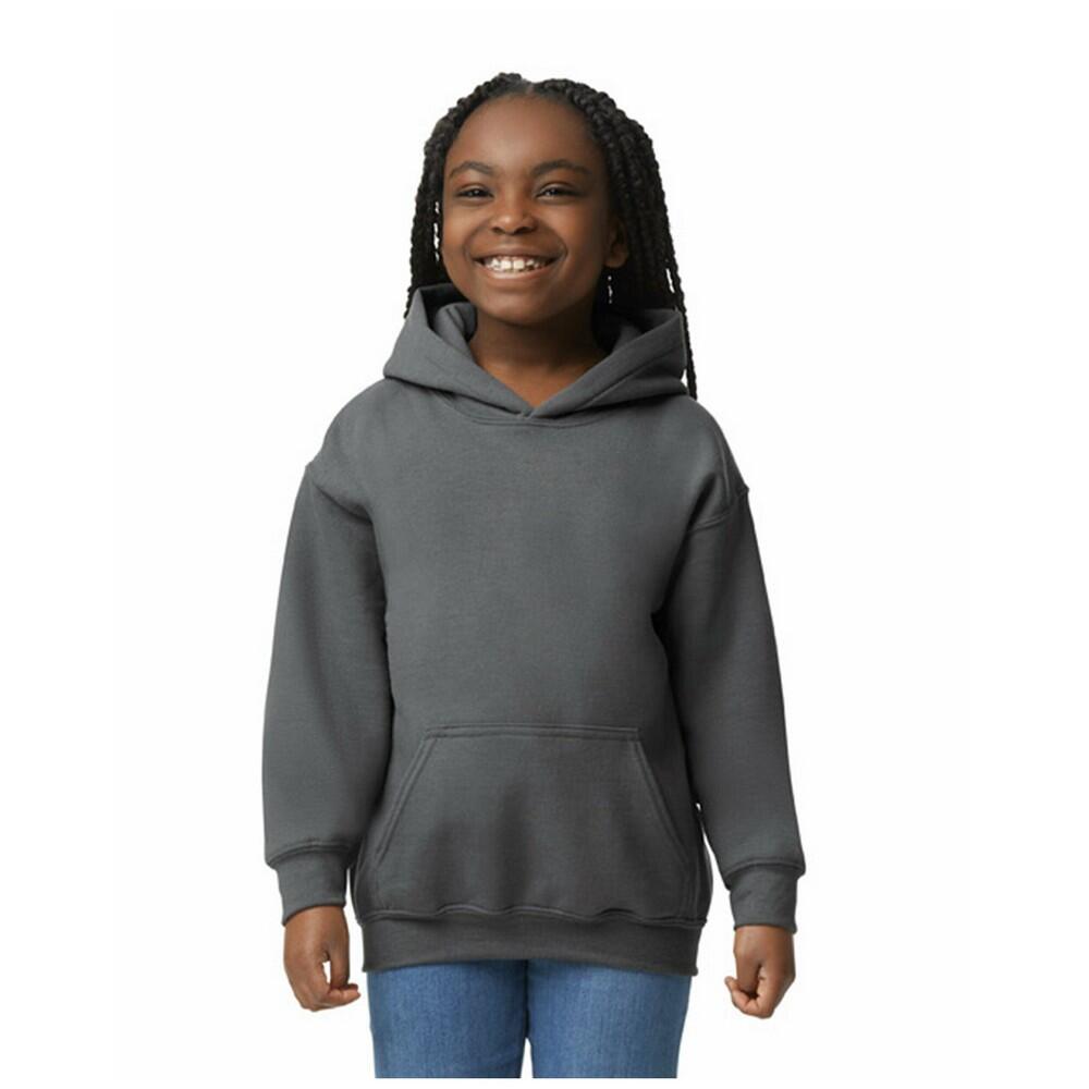 Felpa Con Cappuccio Bambini Gildan Carbone 4/4