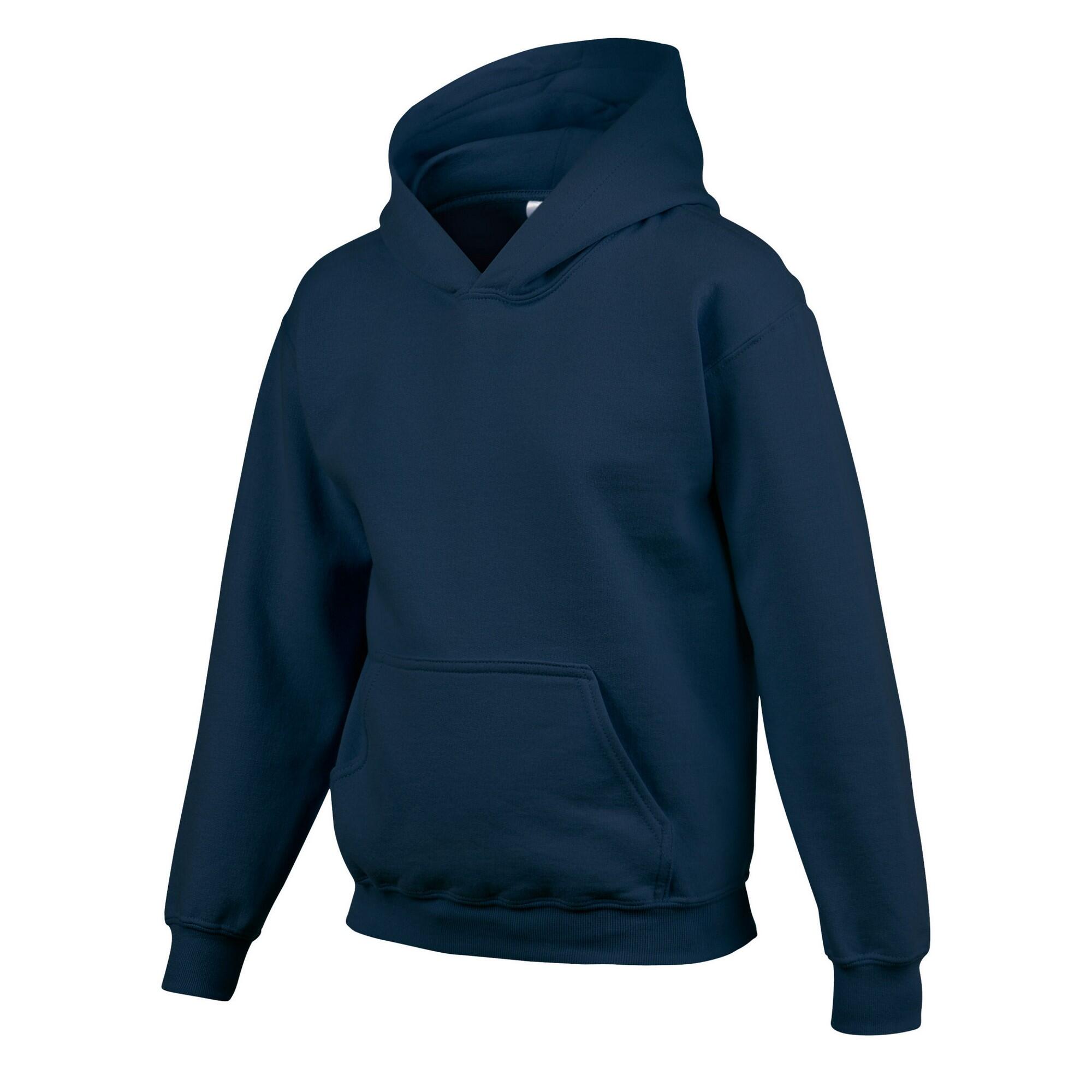 Felpa Con Cappuccio Bambini Gildan Blu Navy 3/3