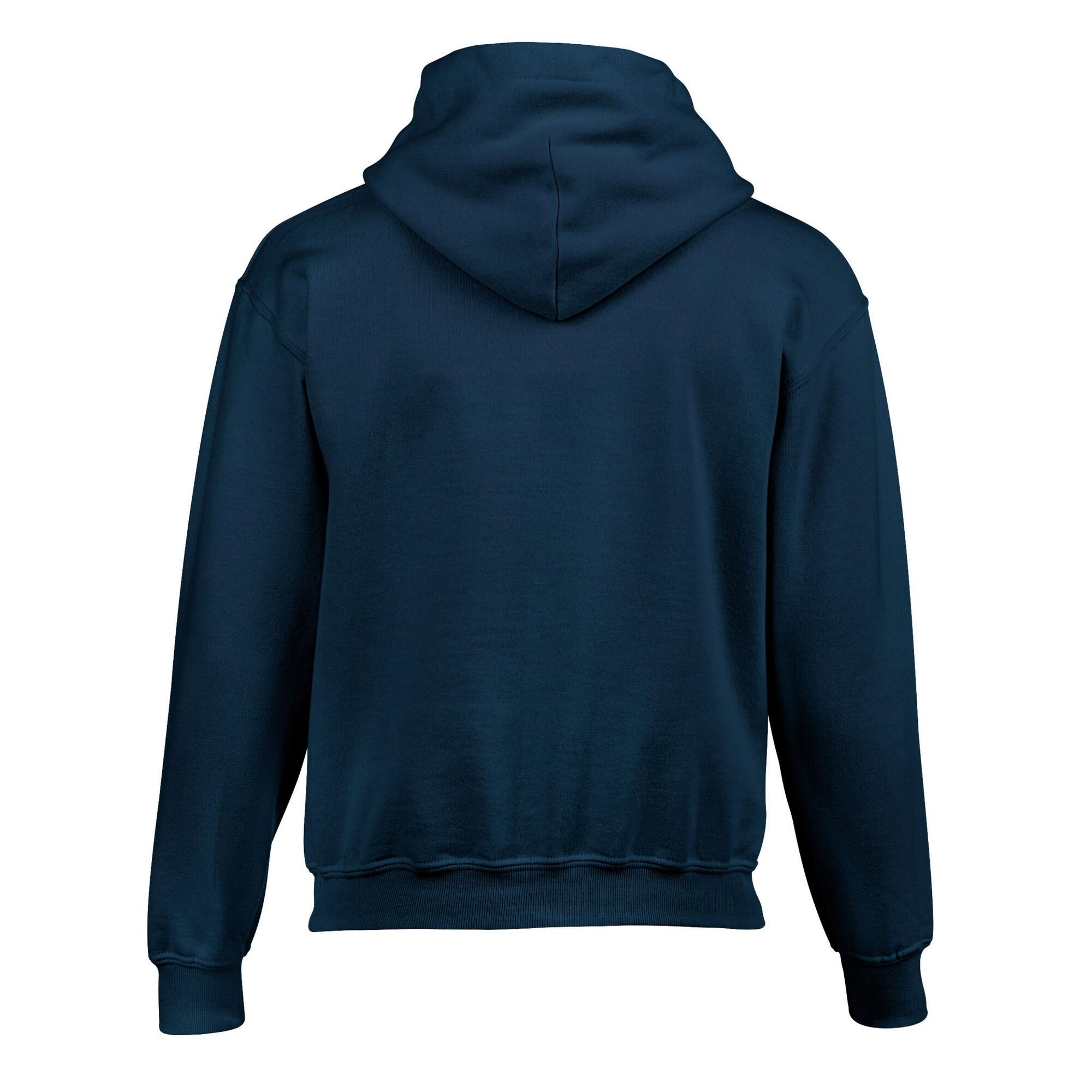 Felpa Con Cappuccio Bambini Gildan Blu Navy 2/3