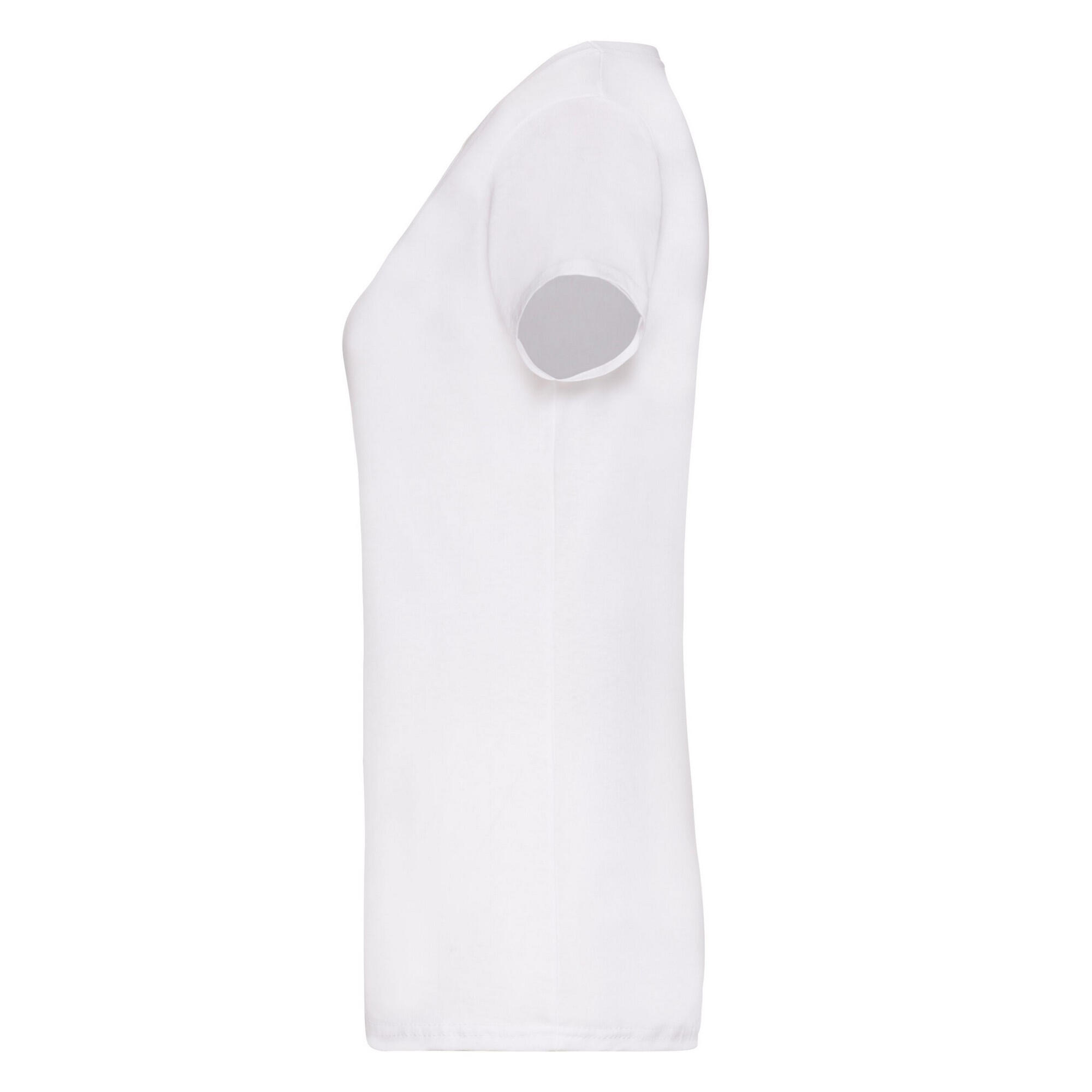 TShirt VAusschnitt für Damen Weiß 4/4