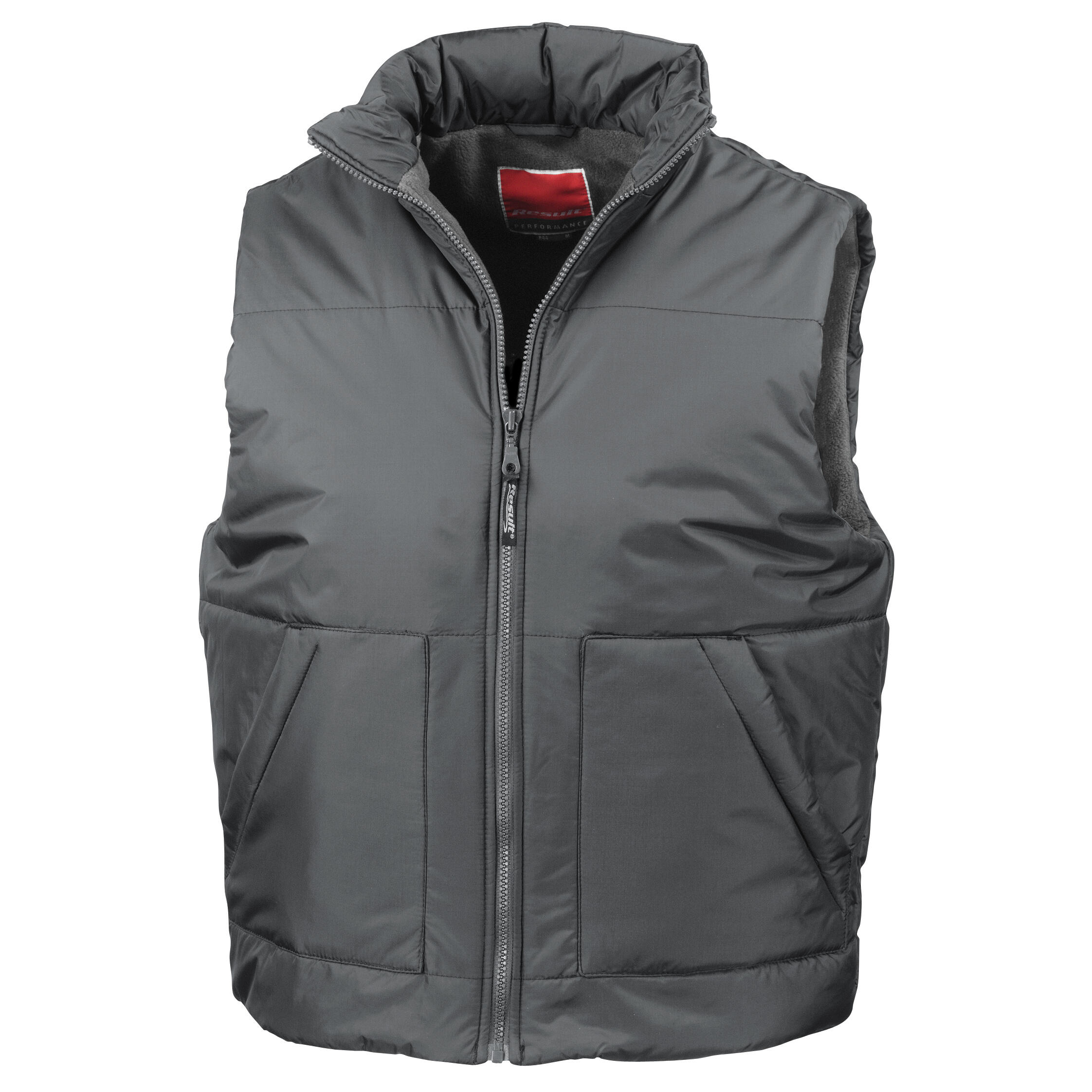 Fleece Lined Bodywarmer Water Repellent Windproof Jacket (Dark Grey) 2/3