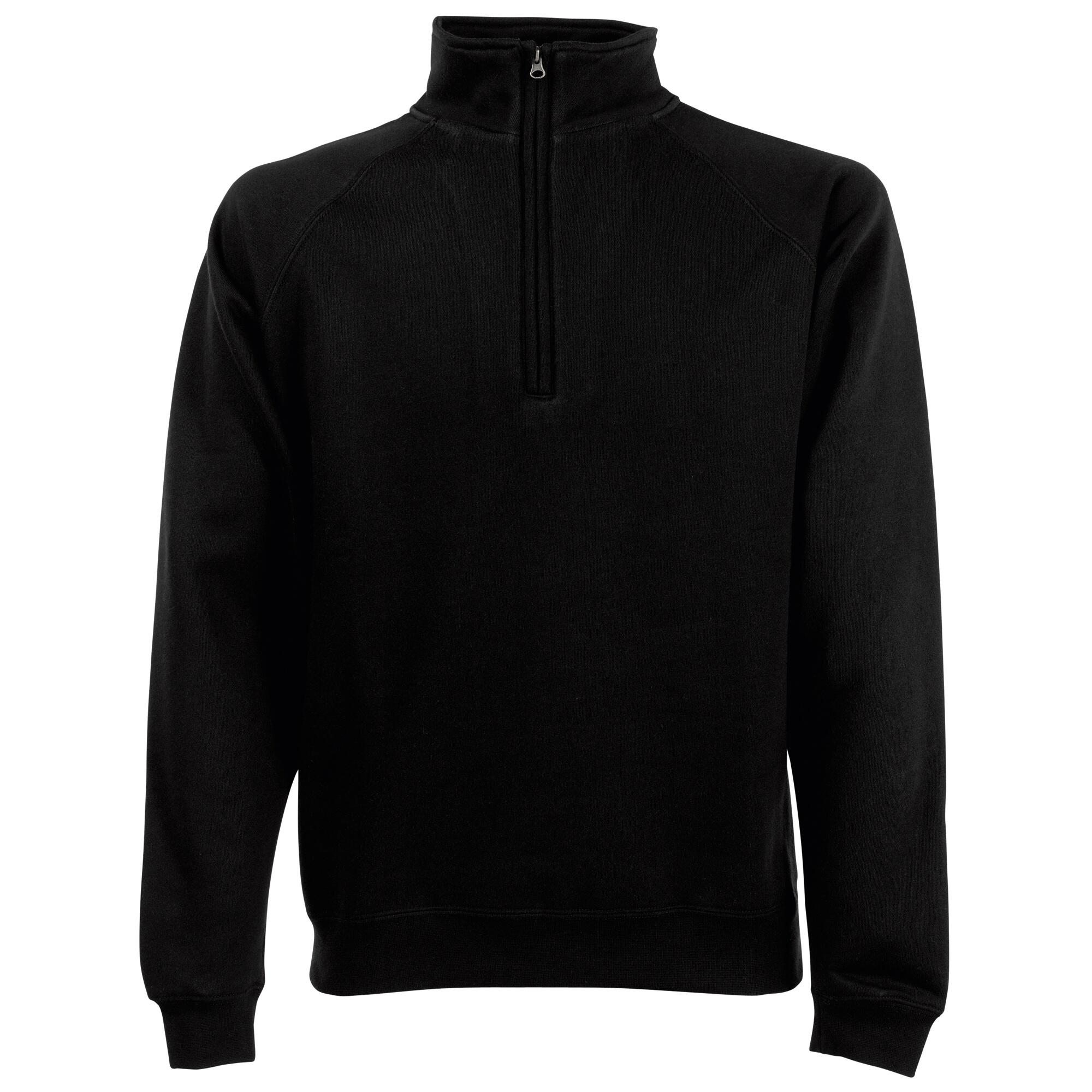 Sweatshirt À Fermeture Zippée 1 Quart Homme (Noir) 2/3