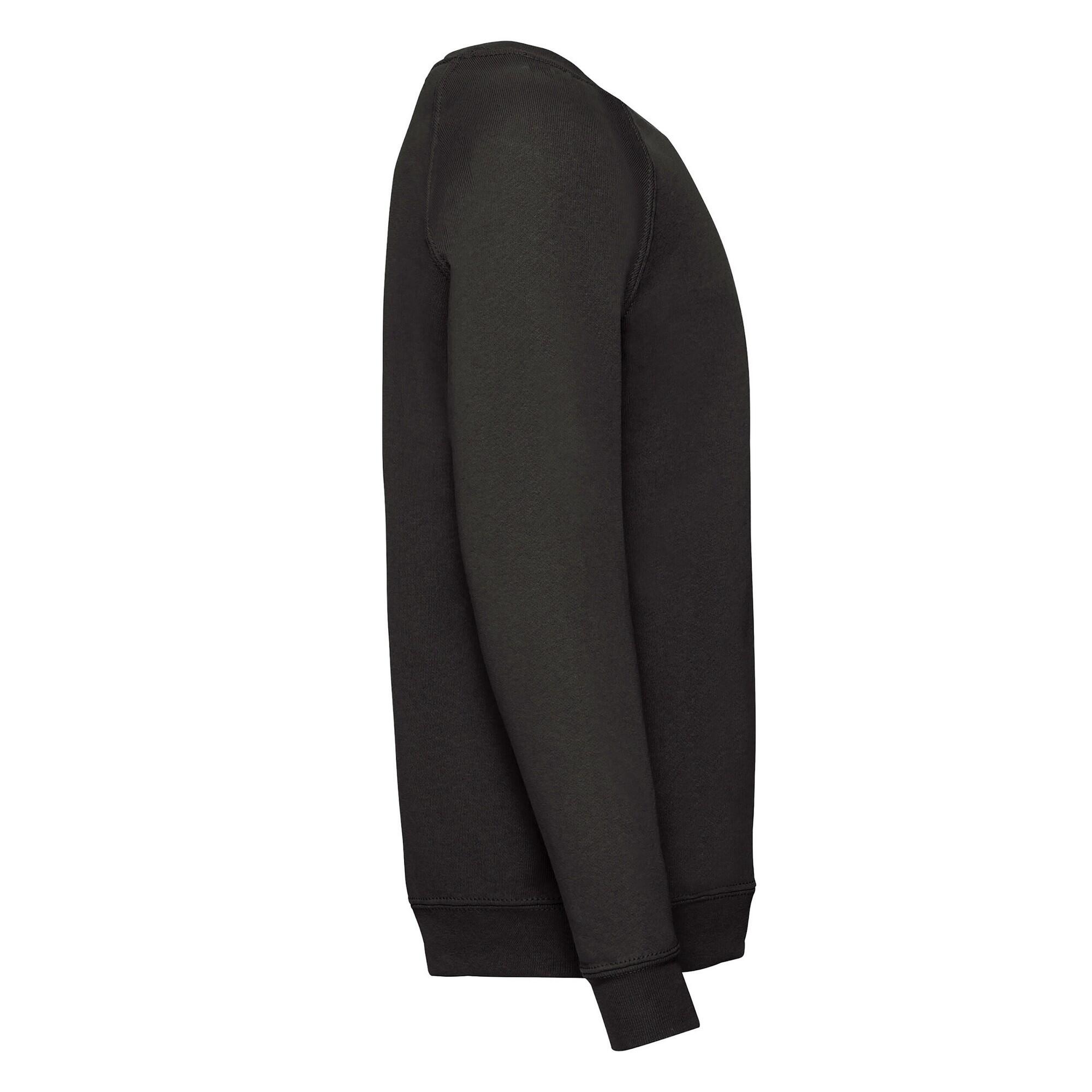 "Classic" Sweatshirt für Raglanärmel Kinder Schwarz 3/3