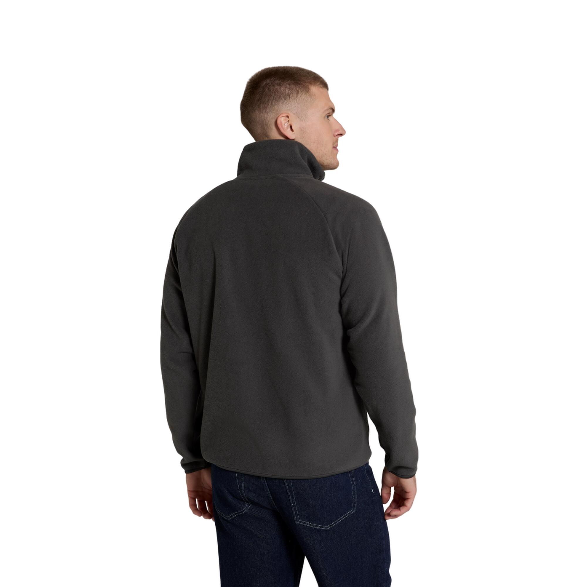 Mens Stockholm Half Zip Fleece Top (Dark Grey) 2/3