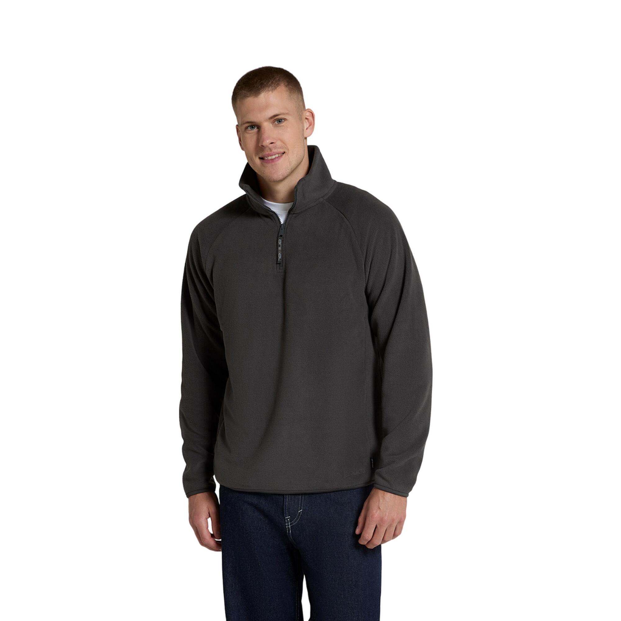Mens Stockholm Half Zip Fleece Top (Dark Grey) 1/3