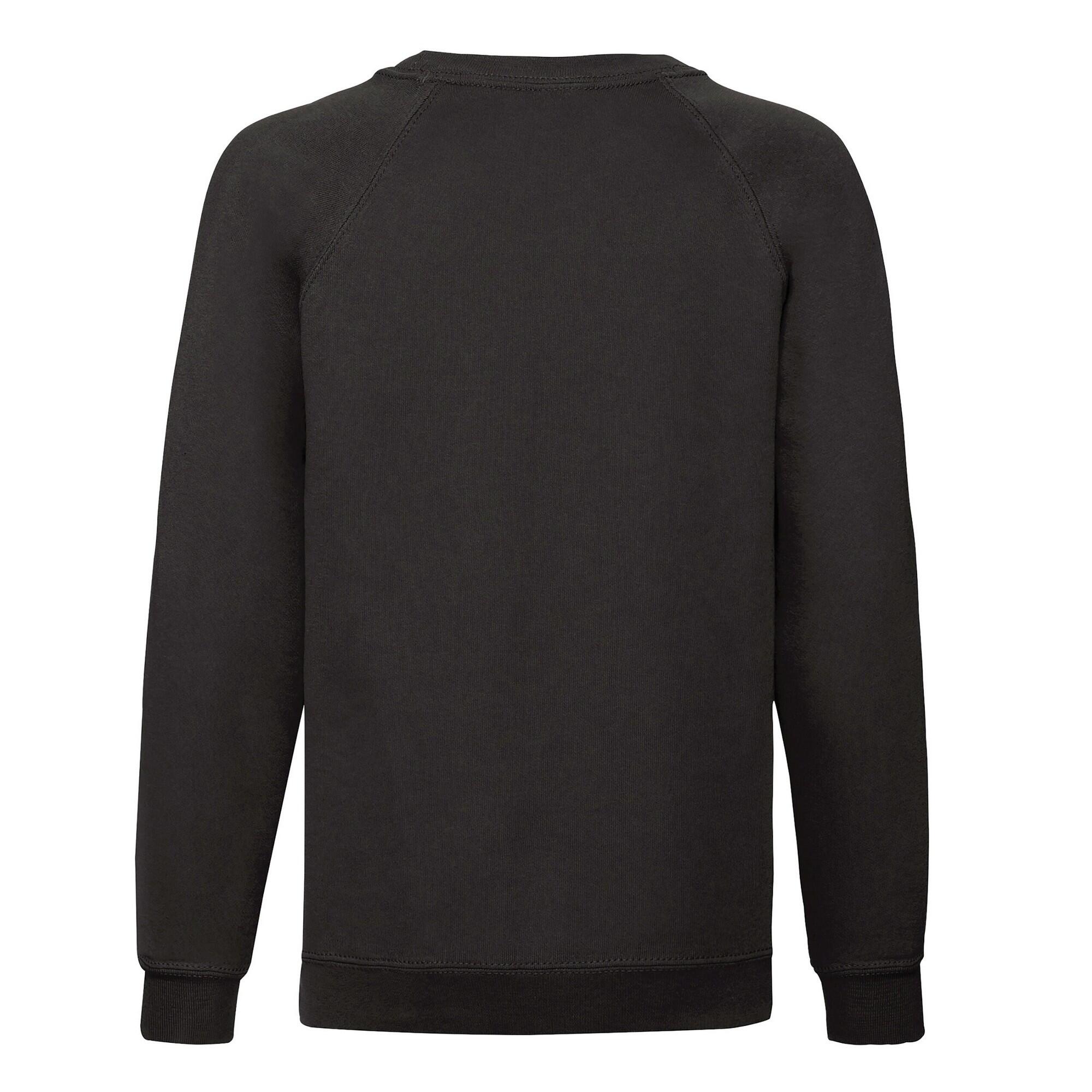 "Classic" Sweatshirt für Raglanärmel Kinder Schwarz 2/3
