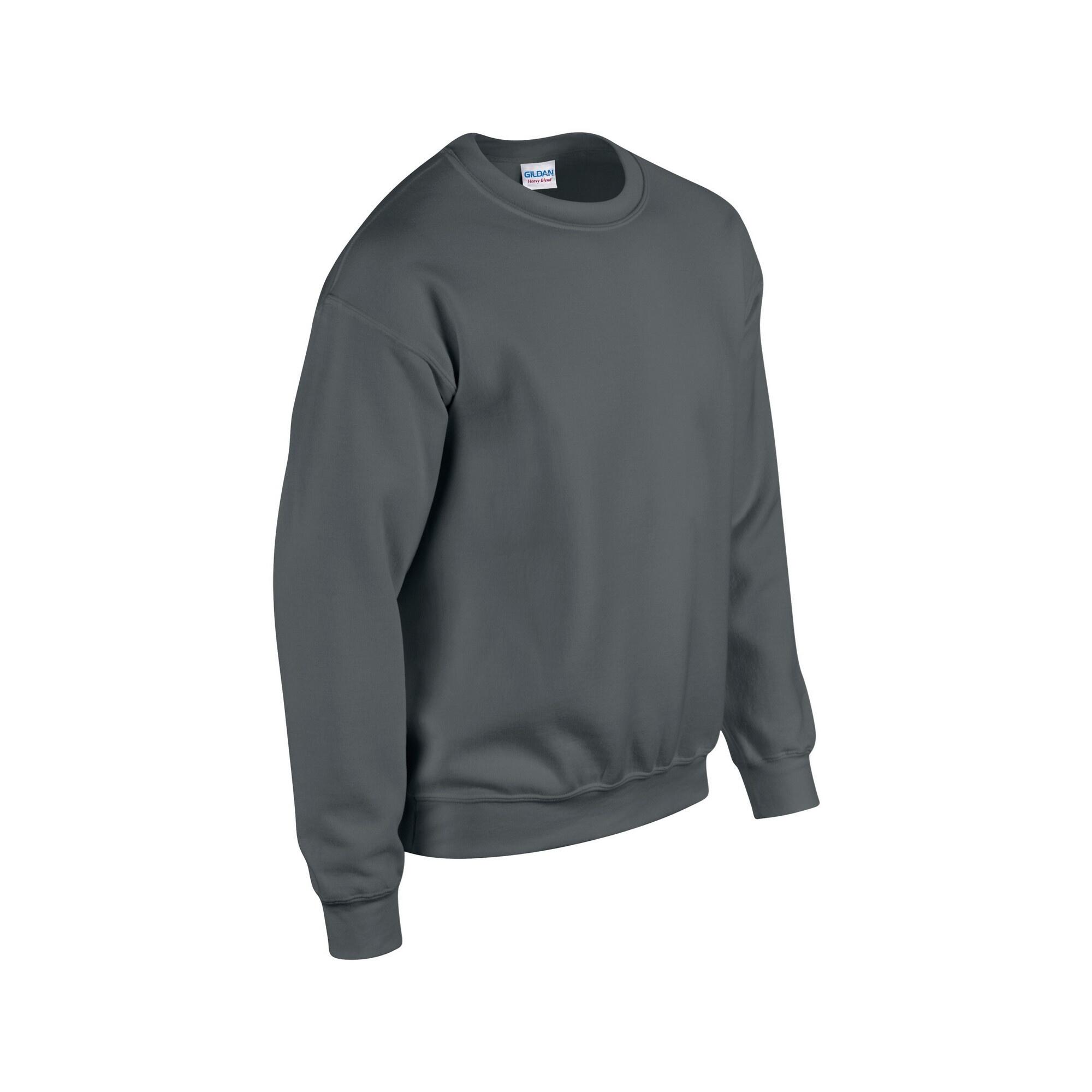 Mens Heavy Blend Sweatshirt (Charcoal Grey) GILDAN Decathlon