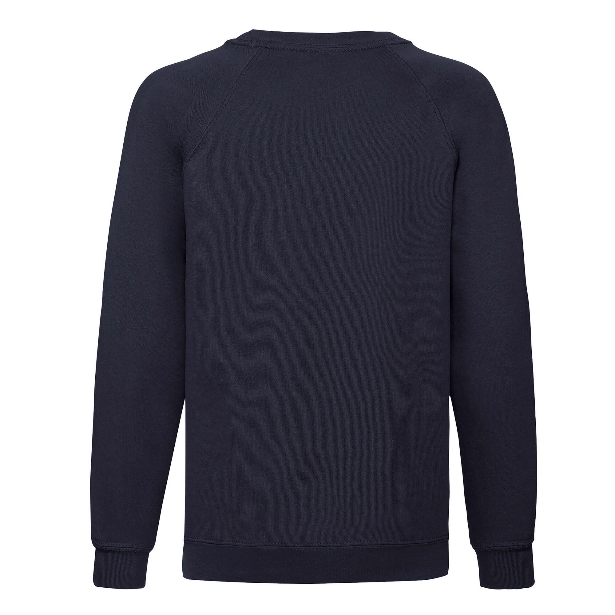 Childrens/Kids Classic Raglan Sweatshirt (Deep Navy) 2/3
