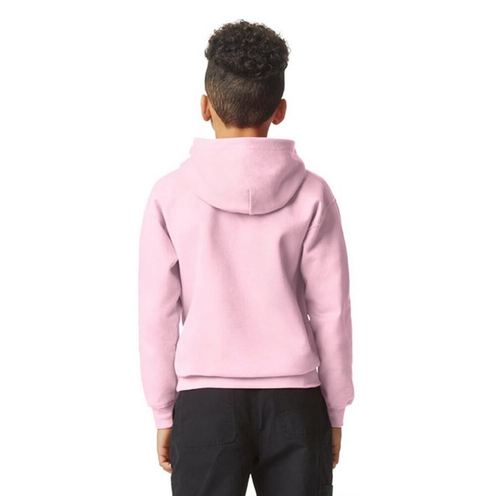 Sweat À Capuche SOFTSTYLE Enfant (Rose Clair) 2/2