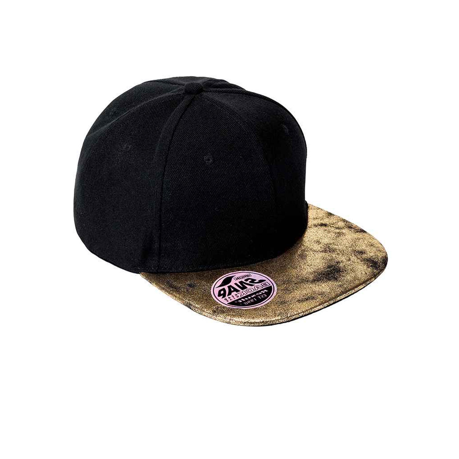 Mens Bronx Glitter Snapback Cap (Black/Gold) 2/3