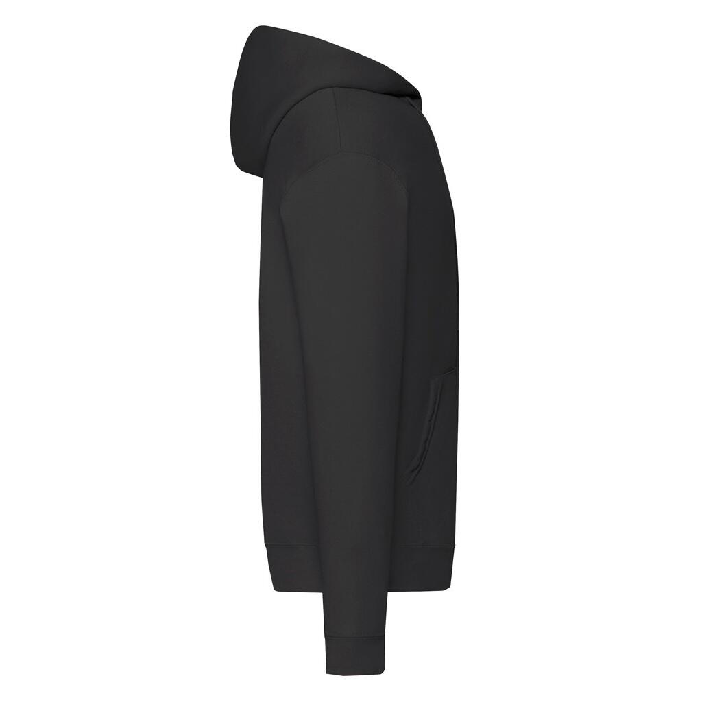 Felpa Con Cappuccio E Zip Intera Uomo Fruit Of The Loom Classic Nero 3/3
