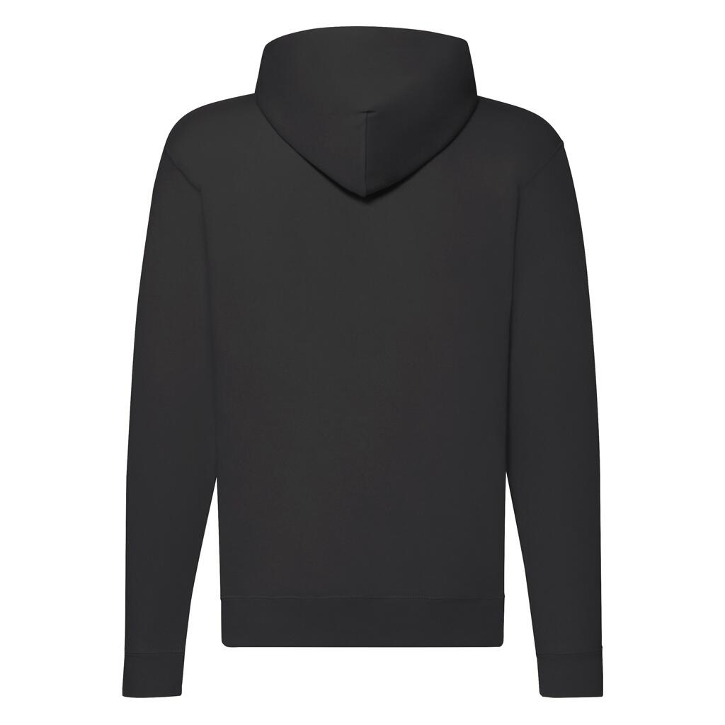 Felpa Con Cappuccio E Zip Intera Uomo Fruit Of The Loom Classic Nero 2/3