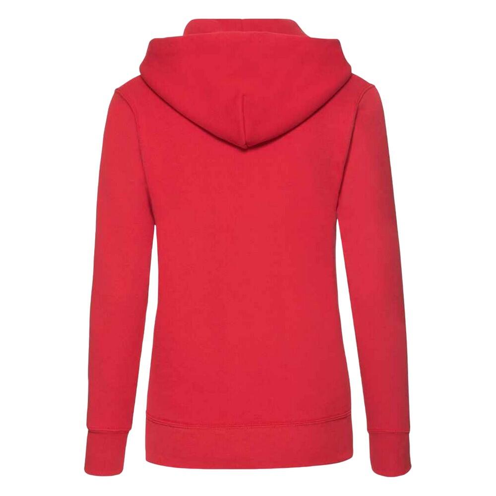 Classic Lady Fit Hooded Sweatshirt (Red) 2/3