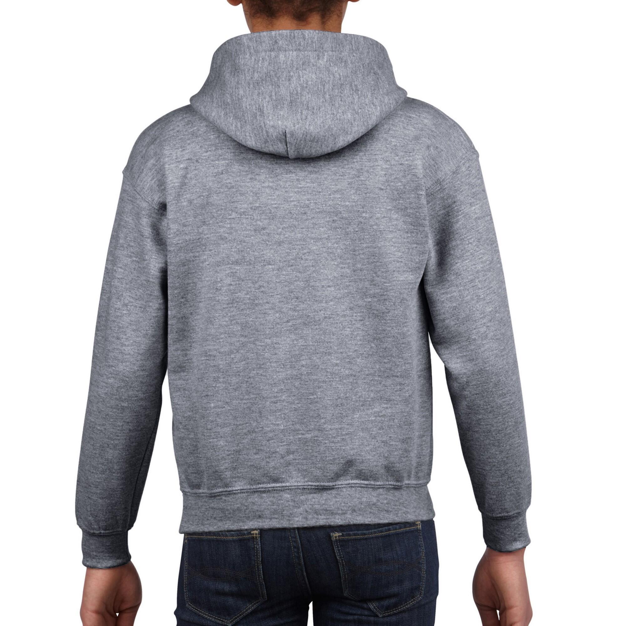 Sweat Épais À Capuche HEAVY BLEND Enfant (Graphite Chiné) 2/3