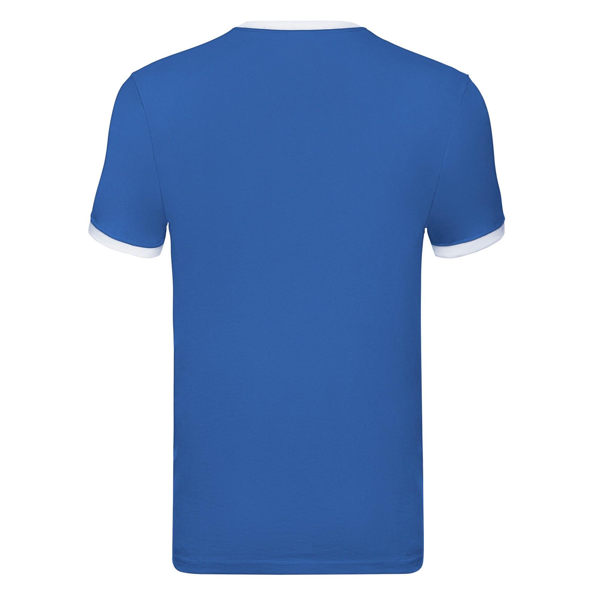 Tshirt RINGER Homme (Bleu Roi / Blanc) 2/2