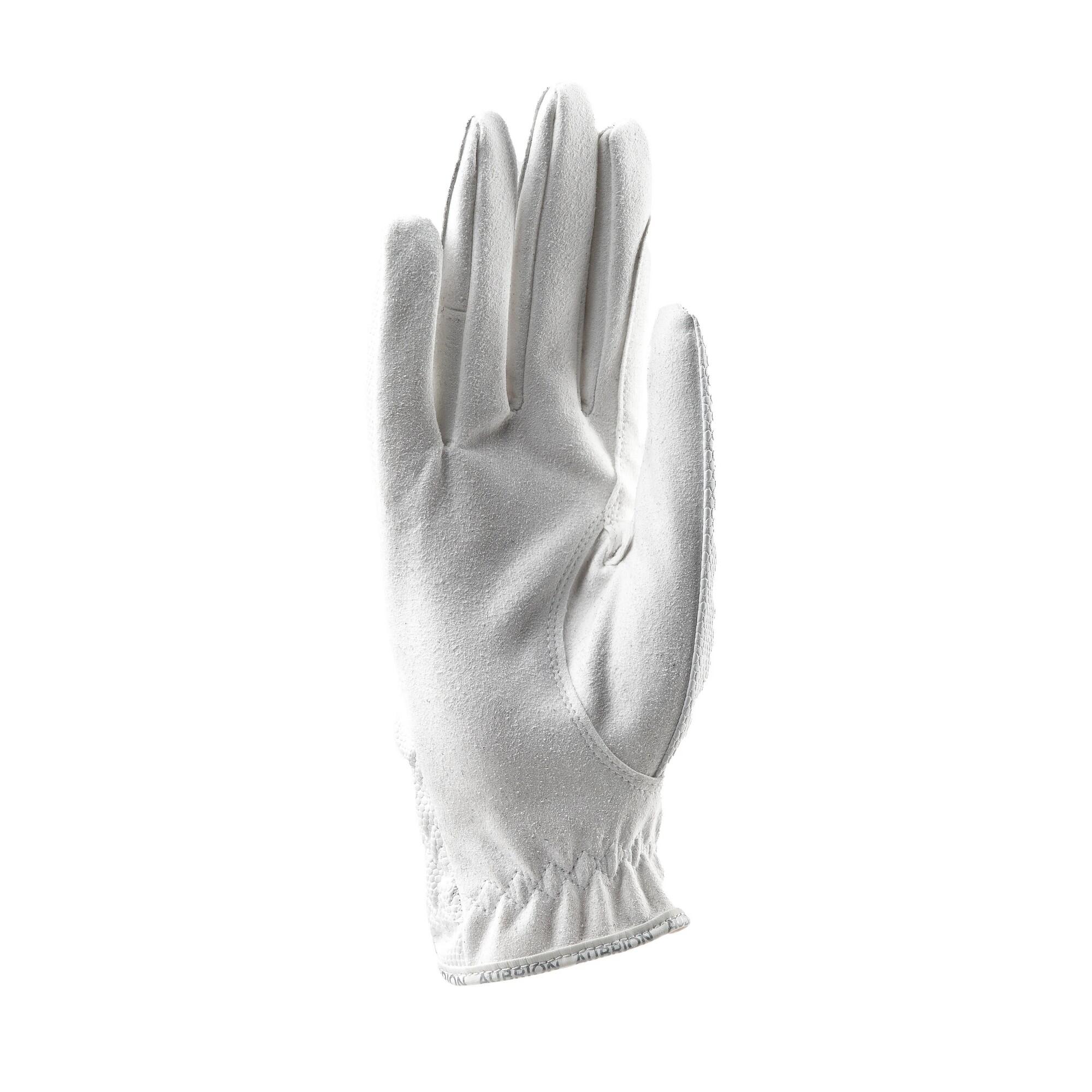 Bambini Guanti Da Equitazione Aubrion Aachen Bianco 2/2