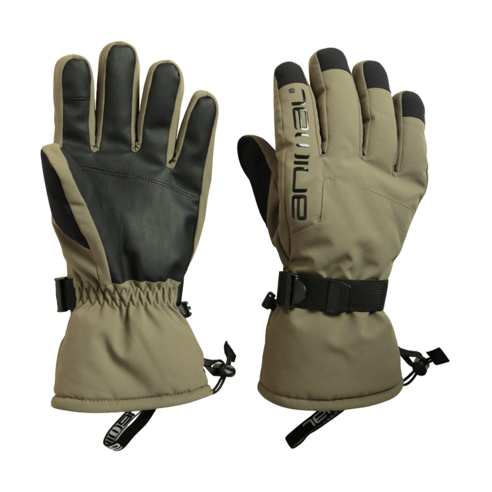 Mens Edge Ski Gloves (Khaki Green) 3/3