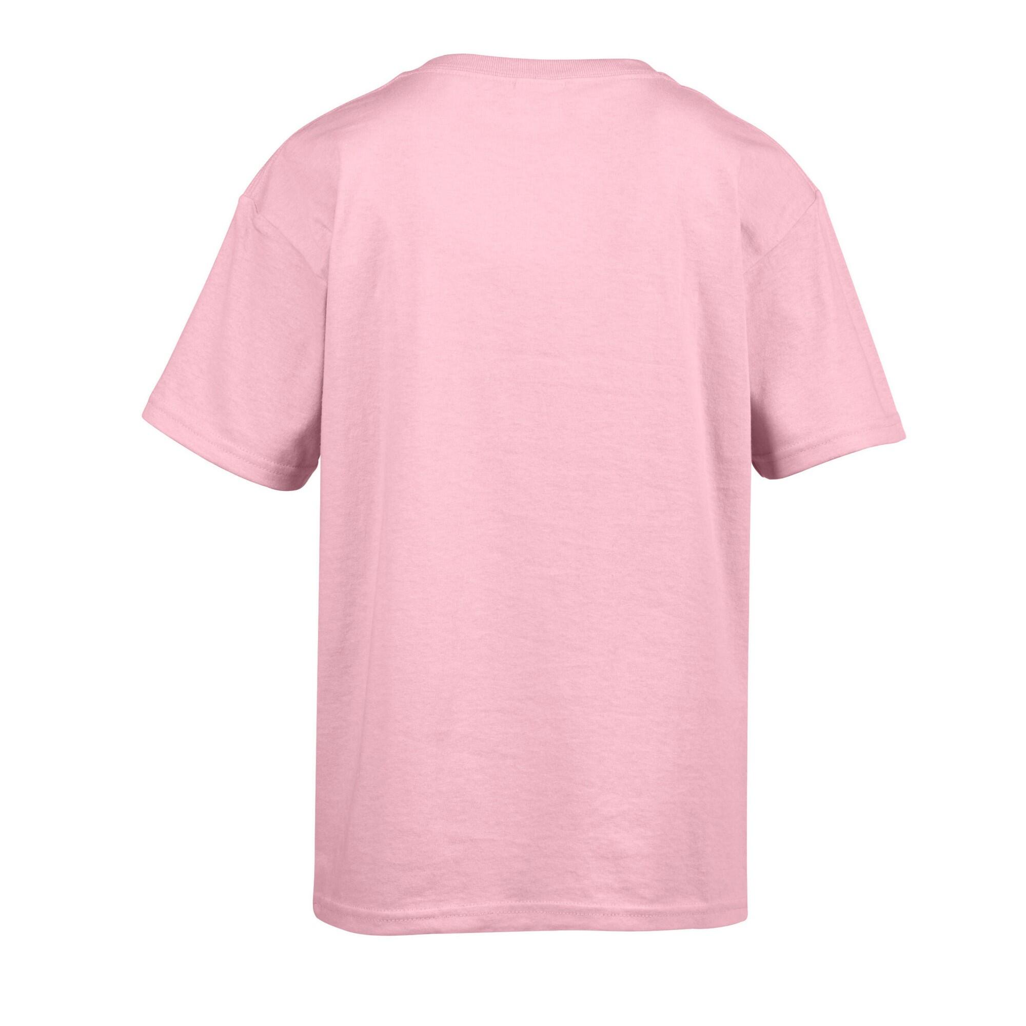 Childens/Kids SoftStyle Ringspun TShirt (Light Pink) 2/3