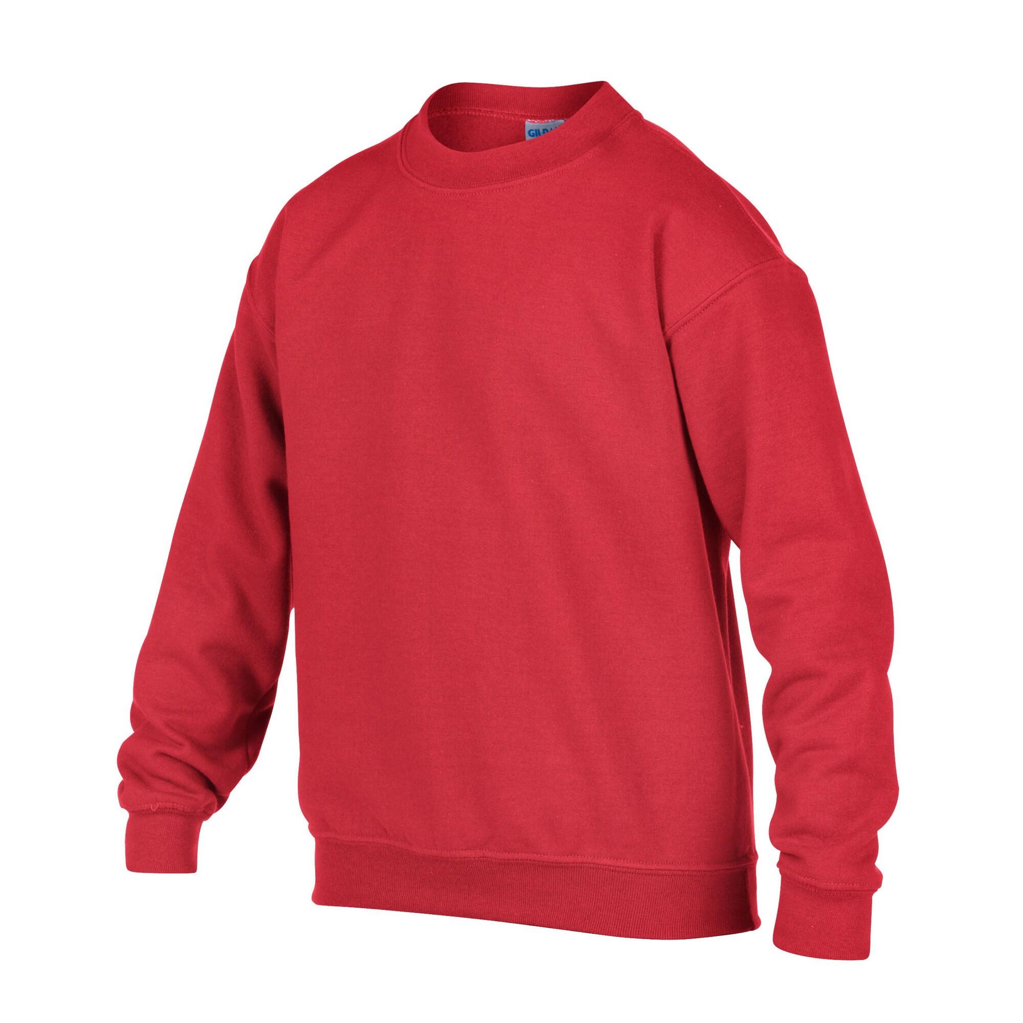 Sweatshirt Rundhalsausschnitt für Kinder Rot 3/3