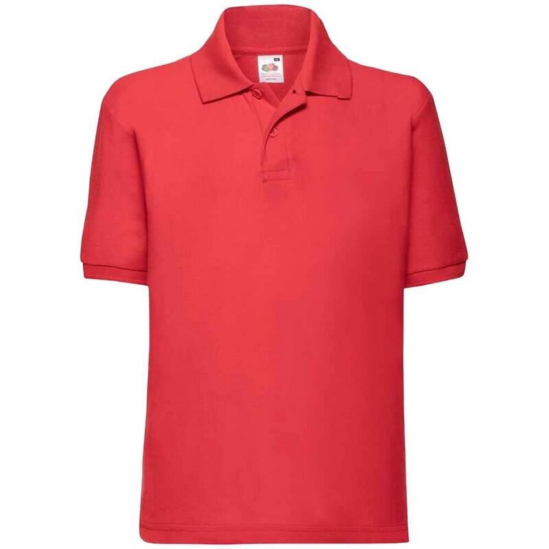 PolyBaumwolle Pique Polo Shirt Kinder Rot