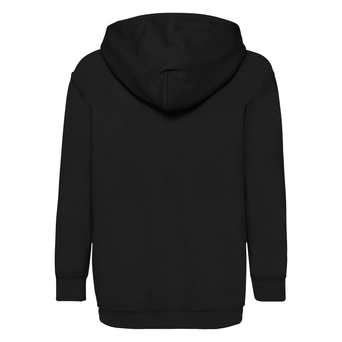 Childrens/Kids Classic Hooded Sweatshirt (Black) 2/3