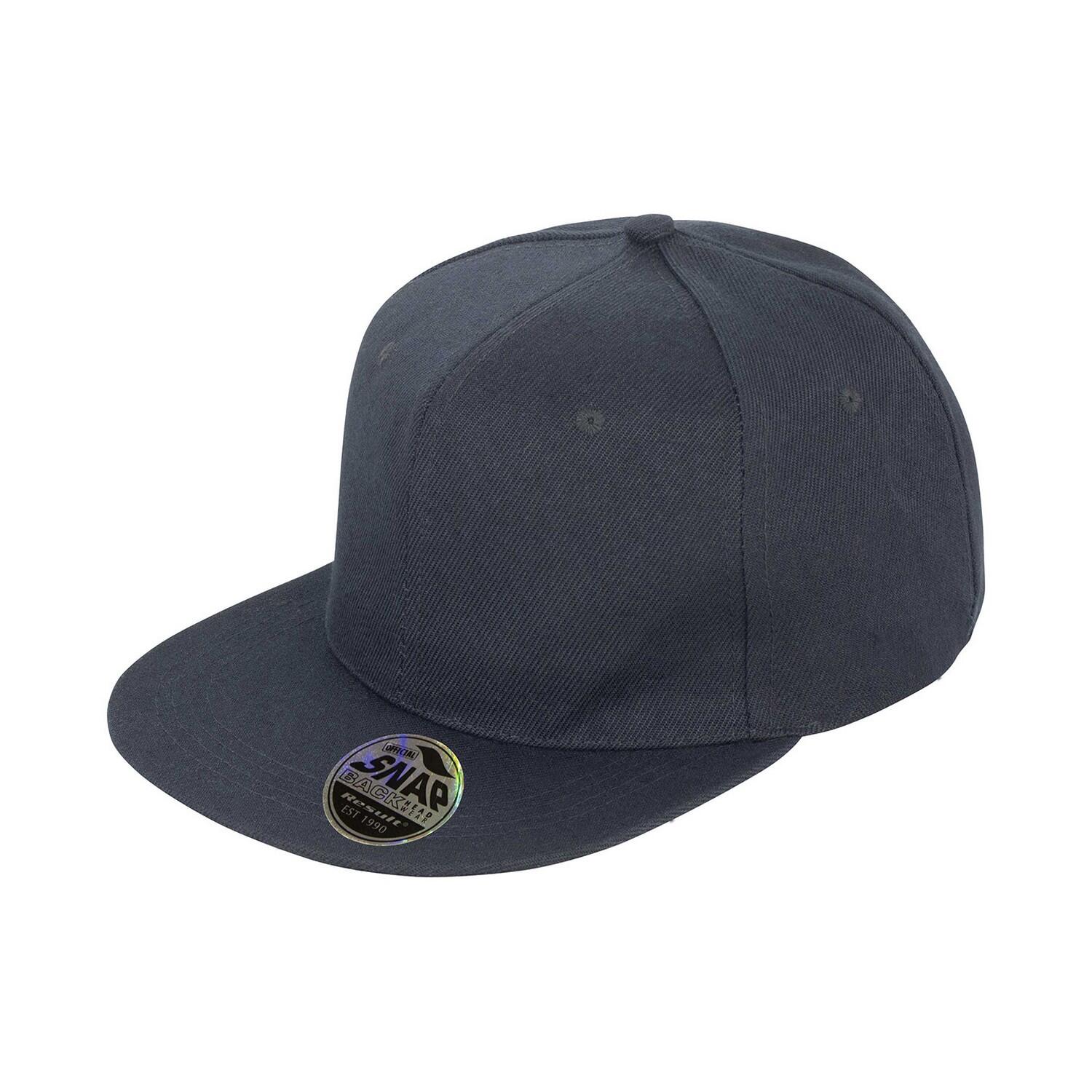 Bronx Original Flat Peak Snapback Cap (Black) 2/3