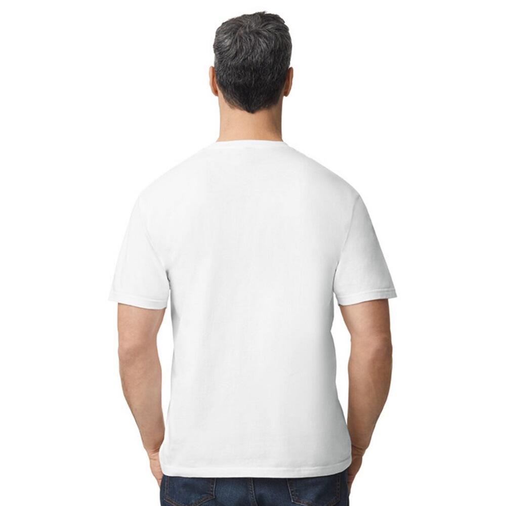 Mens Softstyle Cotton Midweight TShirt (White) 2/2