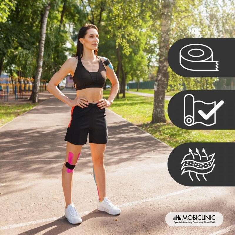 Pack de 2 Kinesiotape Mobitape Elastique Imperméable bande kinesiologie