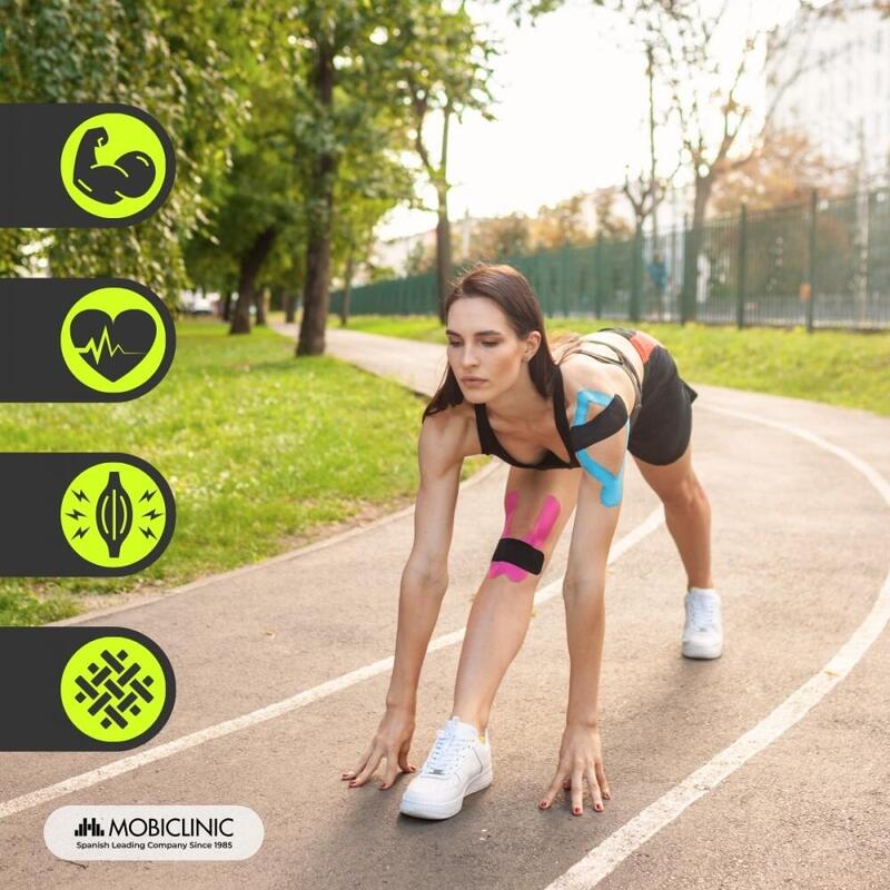 Pack de 2 Kinesiotape Mobitape Elastique Imperméable bande kinesiologie