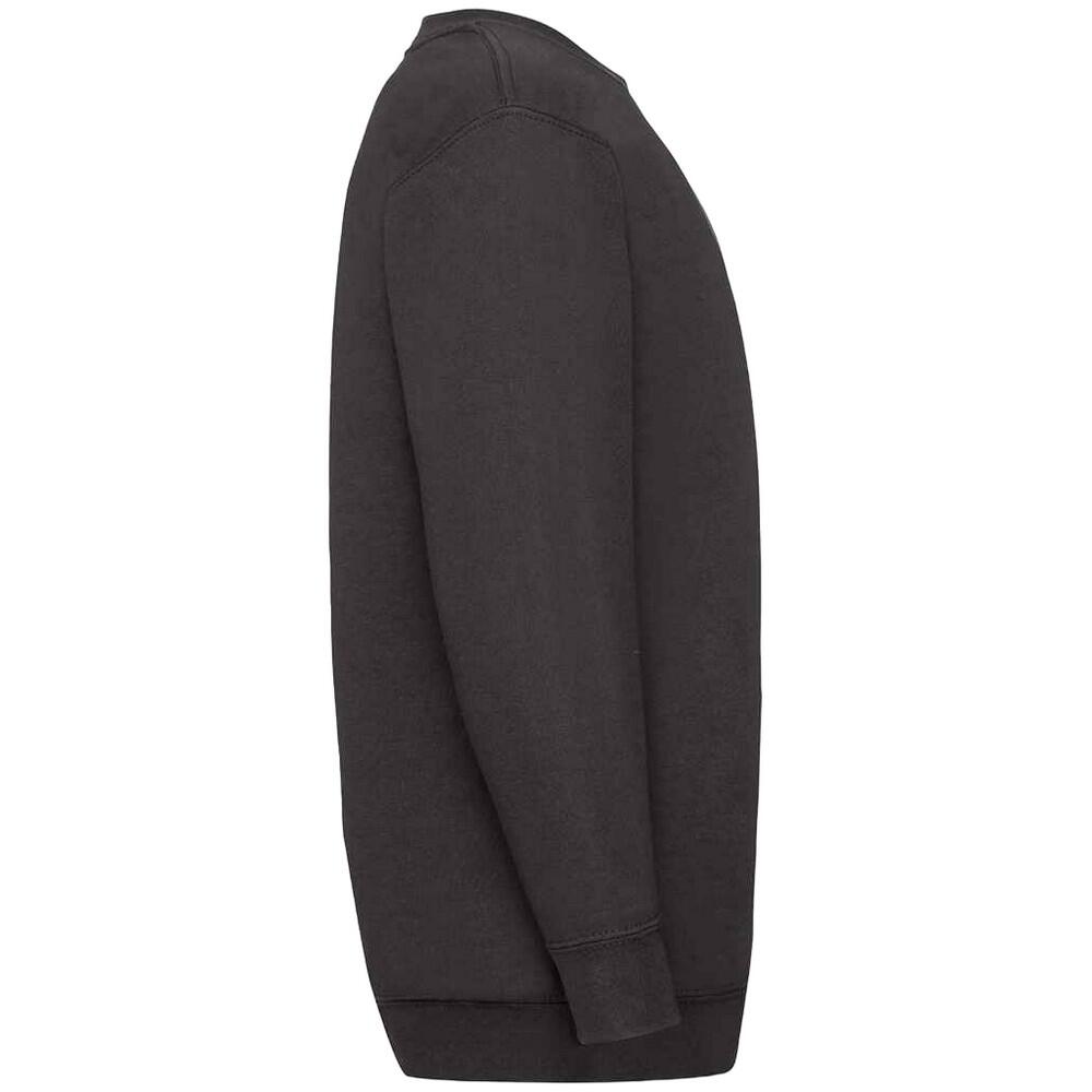 Kinder Klassik Drop Schulter Sweatshirt Mädchen Schwarz 3/3