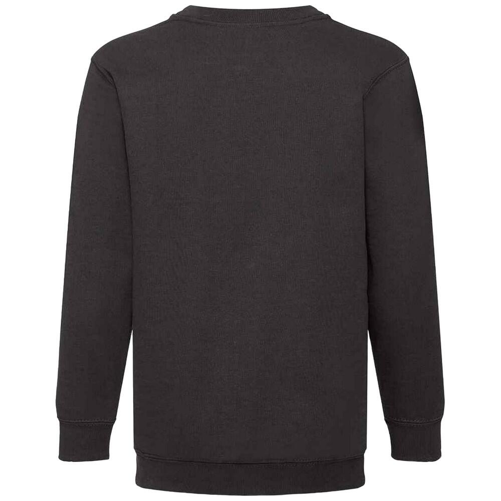 Kinder Klassik Drop Schulter Sweatshirt Mädchen Schwarz 2/3
