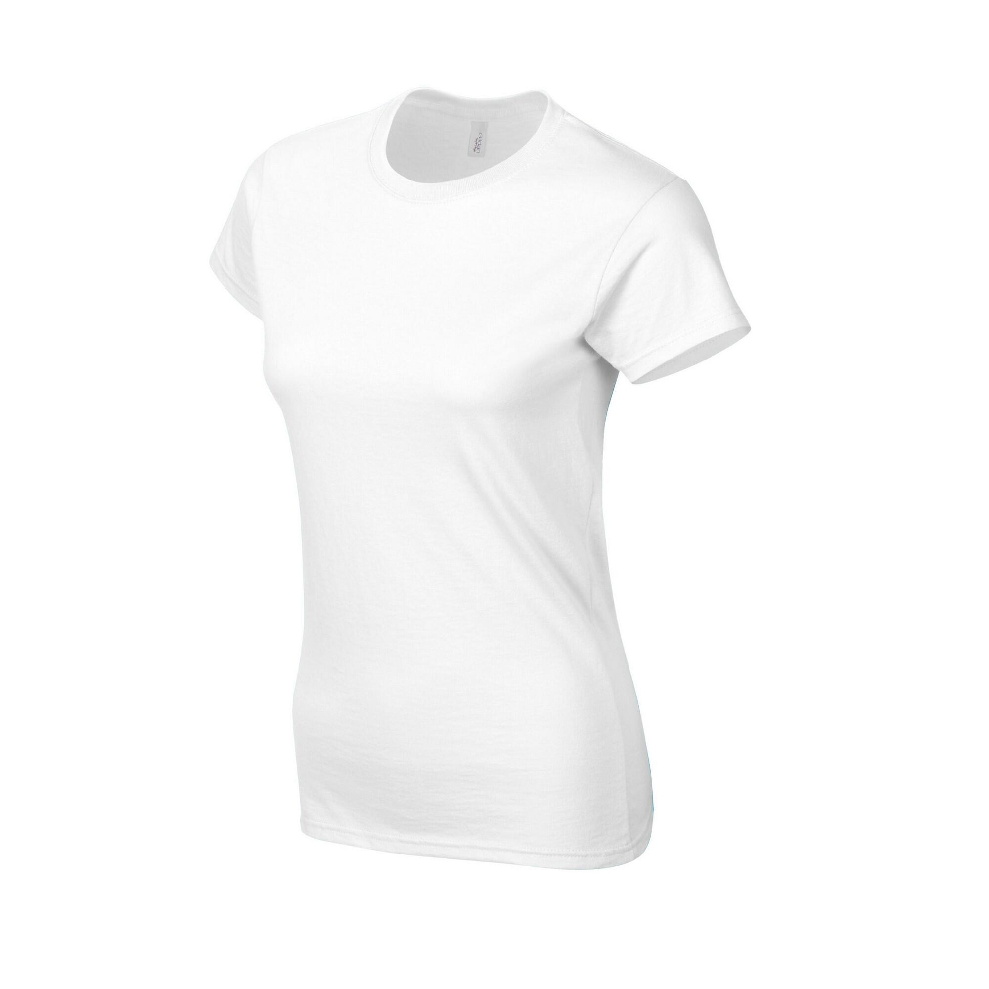 Tshirt Cintré Et Uni En Coton Femme (Blanc) 3/3